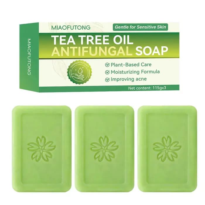 Savon fait à la main à l'huile d'arbre à thé, extrait de plante naturelle, nettoyage en profondeur,