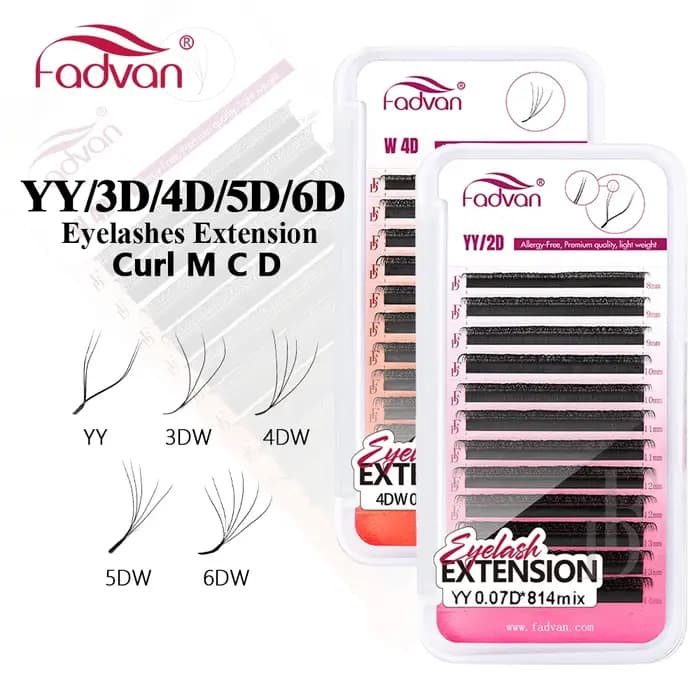FADVAN YY/3D/4D/5D/6D W forme cils M/C/D Curl préfabriqués Volume Fans Faux vison