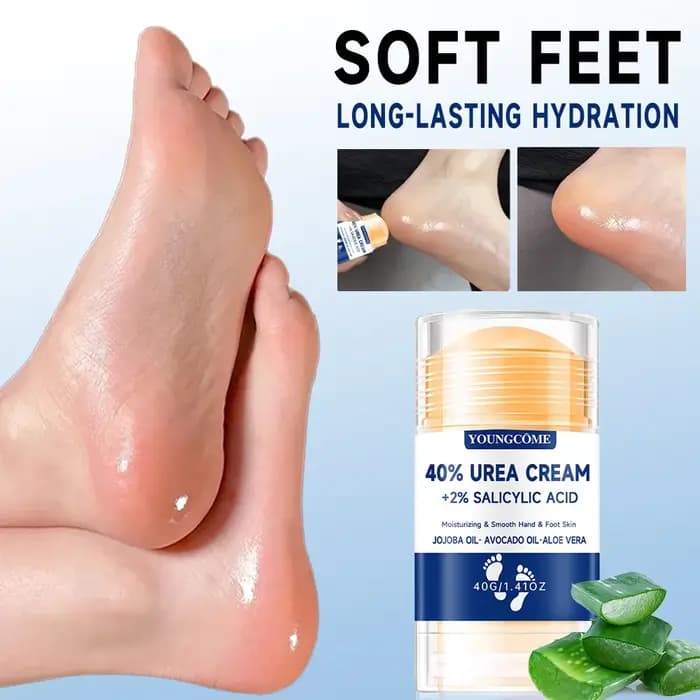 Crème pour les pieds à 40% d'urée + 2% d'acide salicylique, hydratante et exfoliante, réparation des